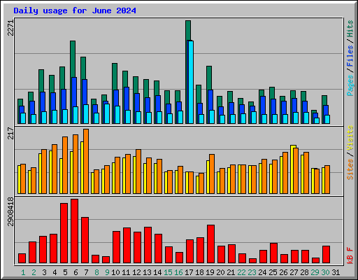 Daily usage for June 2024