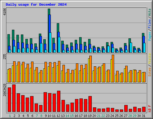 Daily usage for December 2024