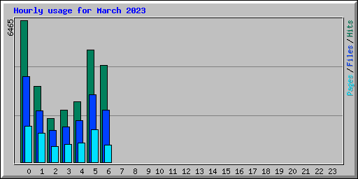 Hourly usage for March 2023