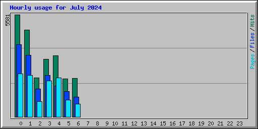 Hourly usage for July 2024