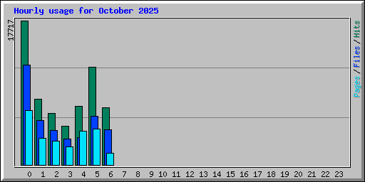 Hourly usage for October 2025