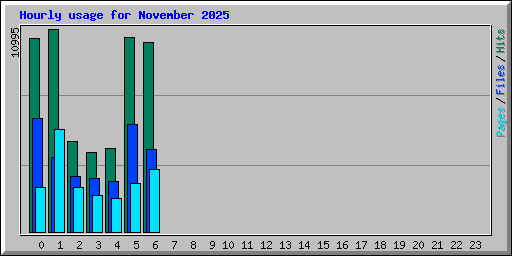 Hourly usage for November 2025