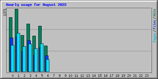 Hourly usage for August 2022