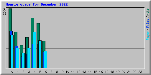 Hourly usage for December 2022
