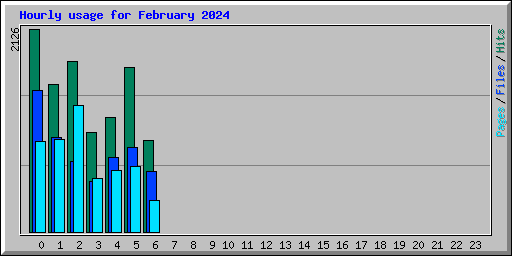 Hourly usage for February 2024