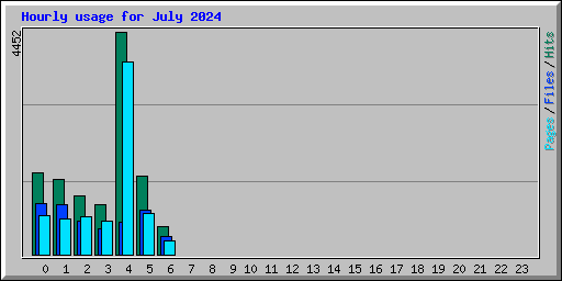 Hourly usage for July 2024