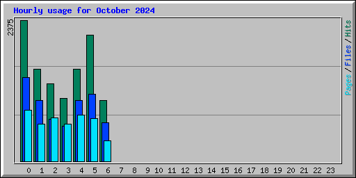 Hourly usage for October 2024