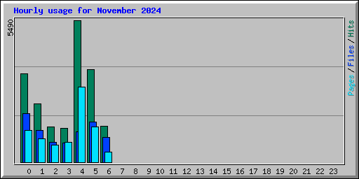 Hourly usage for November 2024