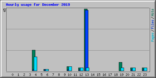 Hourly usage for December 2019