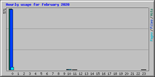 Hourly usage for February 2020