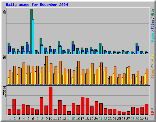 Daily usage for December 2024