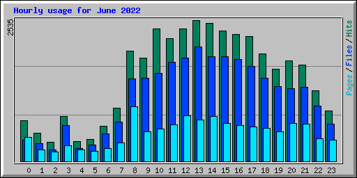 Hourly usage for June 2022