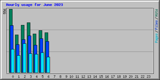 Hourly usage for June 2023