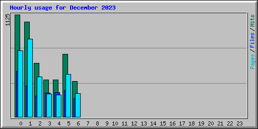 Hourly usage for December 2023