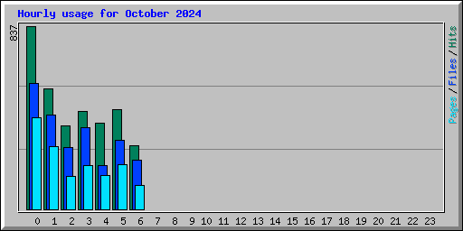 Hourly usage for October 2024