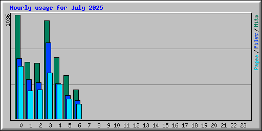 Hourly usage for July 2025