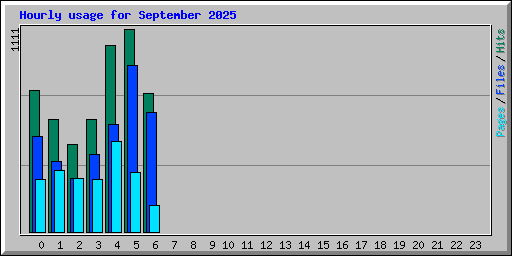 Hourly usage for September 2025