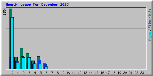 Hourly usage for December 2025