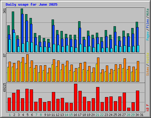Daily usage for June 2025