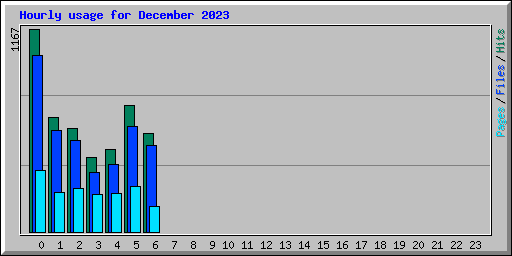 Hourly usage for December 2023