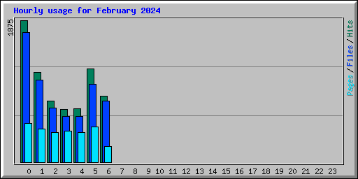 Hourly usage for February 2024