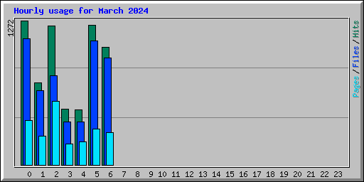 Hourly usage for March 2024