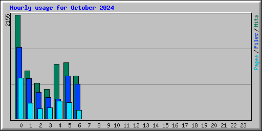 Hourly usage for October 2024