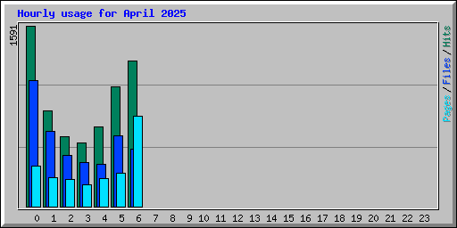 Hourly usage for April 2025