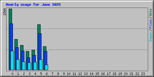 Hourly usage for June 2025