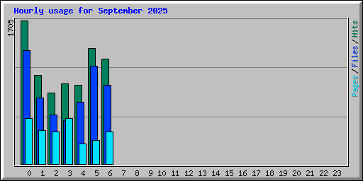 Hourly usage for September 2025