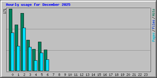 Hourly usage for December 2025