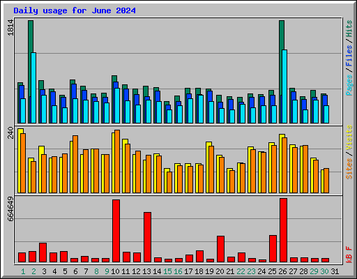Daily usage for June 2024