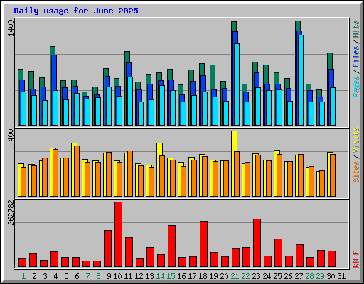 Daily usage for June 2025