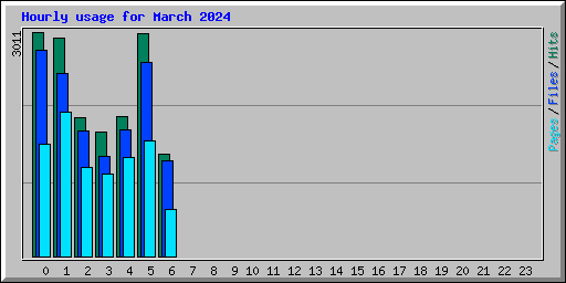 Hourly usage for March 2024