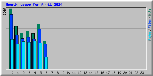 Hourly usage for April 2024
