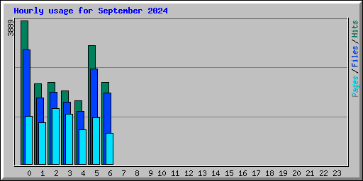 Hourly usage for September 2024