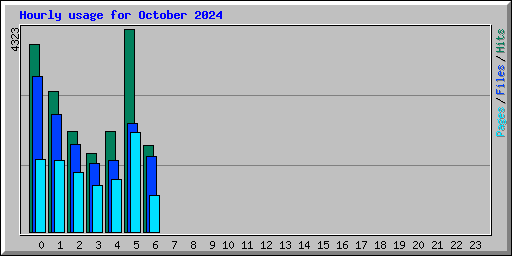 Hourly usage for October 2024