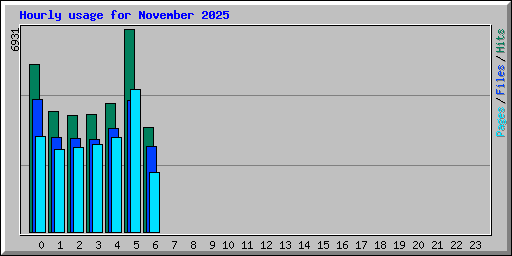 Hourly usage for November 2025