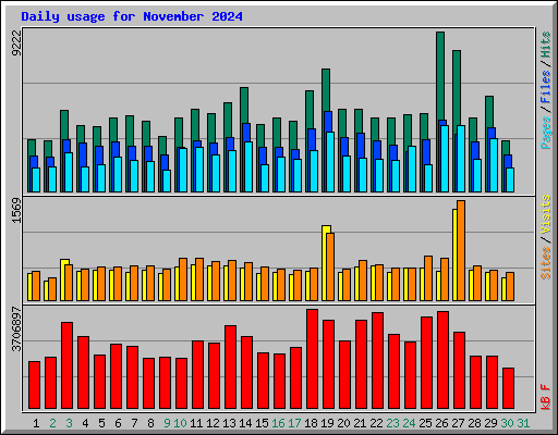 Daily usage for November 2024