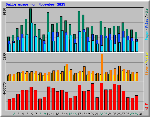 Daily usage for November 2025
