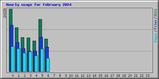 Hourly usage for February 2024