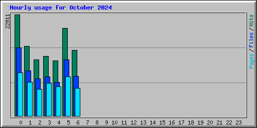 Hourly usage for October 2024