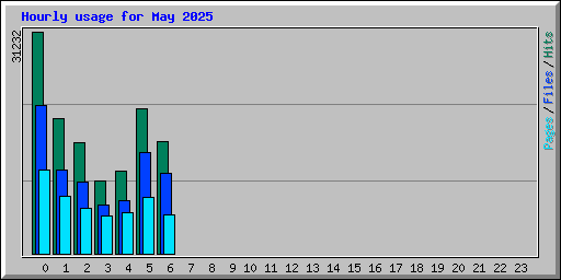 Hourly usage for May 2025