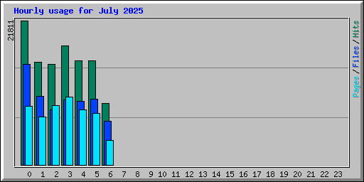 Hourly usage for July 2025