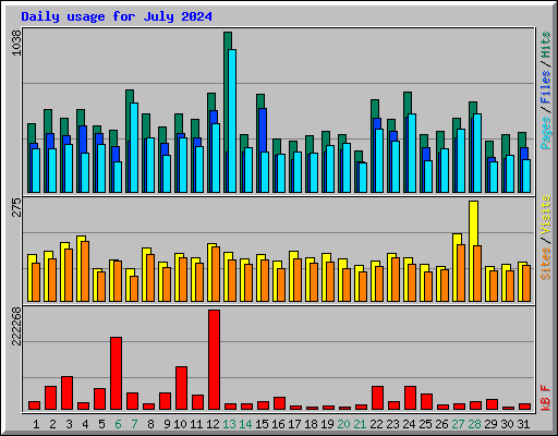 Daily usage for July 2024