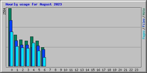 Hourly usage for August 2023