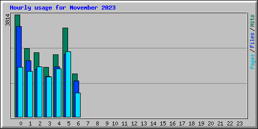 Hourly usage for November 2023