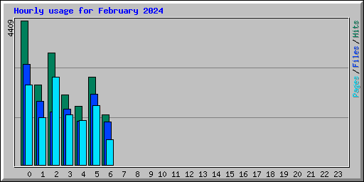 Hourly usage for February 2024