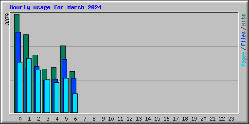 Hourly usage for March 2024