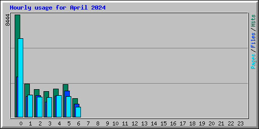 Hourly usage for April 2024